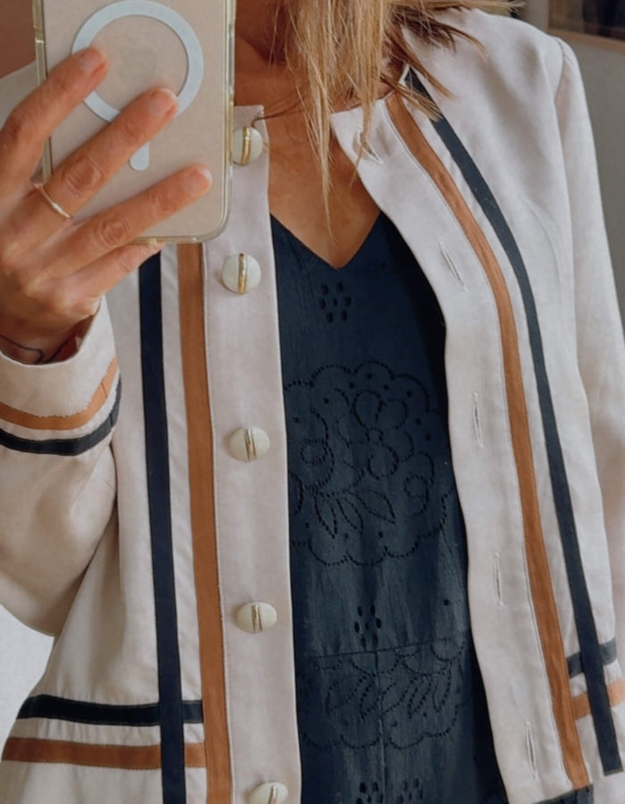KATE SYLVESTER // Cropped Jacket // Taupe // Small