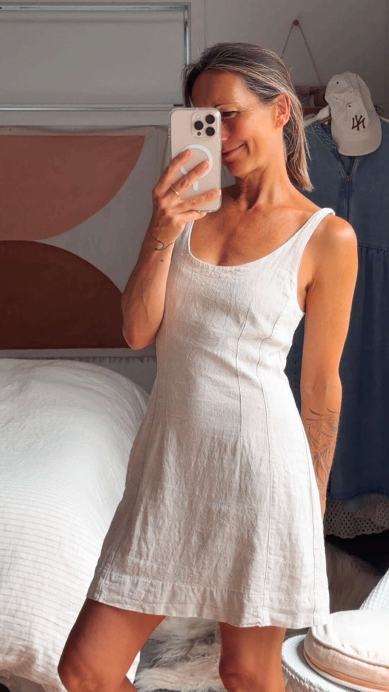 GLASSONS // Classic Mini Dress // Stone // Size 8