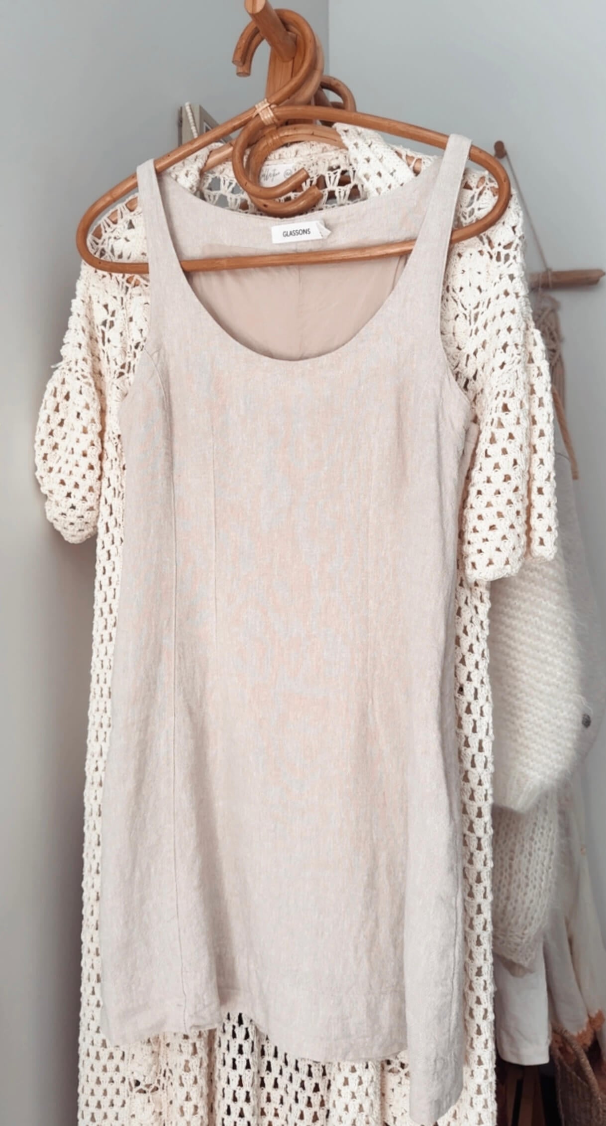 GLASSONS // Classic Mini Dress // Stone // Size 8