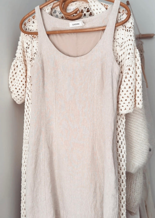 GLASSONS // Classic Mini Dress // Stone // Size 8