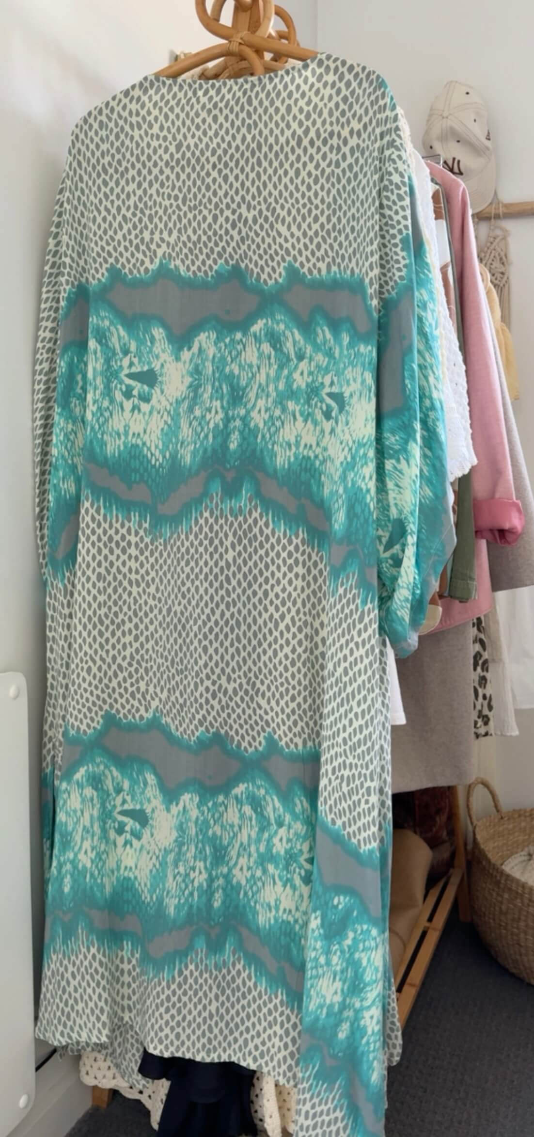 SOVEREIGNTY & SOUL // Miami Turquoise Kimono // Free Size