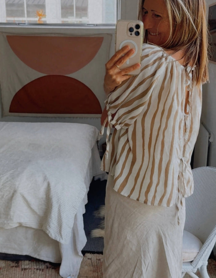 PETAL + PUP // Maggie Tie-Back Blouse // Medium