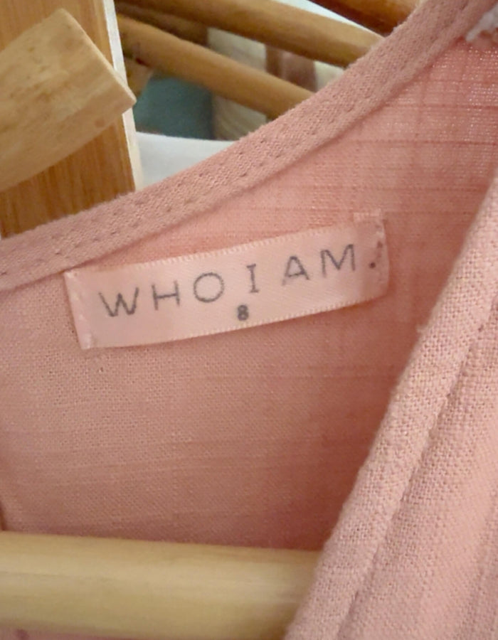 WHO I AM // Ruffle Crop Top // Dusty Pink // Size 8