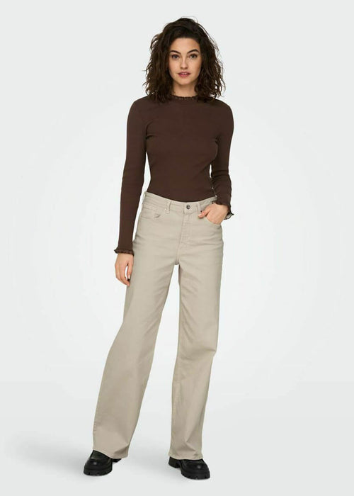 ONLY // ONLJUICY Wide Leg Jeans // Ecru // US 27/NZ 8