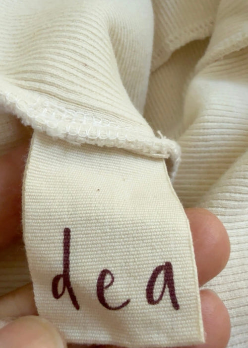 DEA // Aisling Short Organic Cotton Rib Dress // Cream // XS