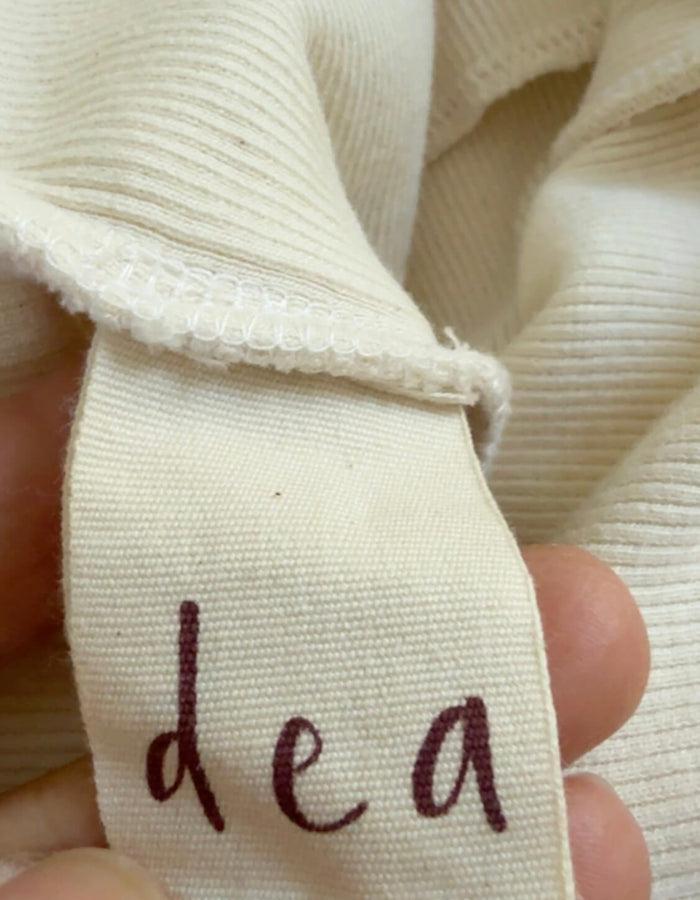 DEA // Aisling Short Organic Cotton Rib Dress // Cream // XS