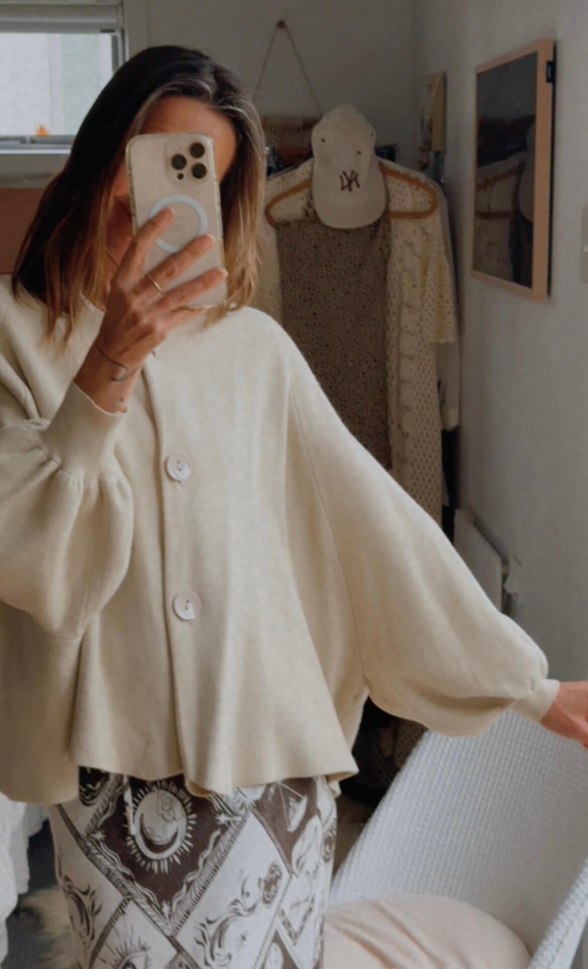 EB + IVE // BELL-SLEEVE CARDI // Fawn // Free Size