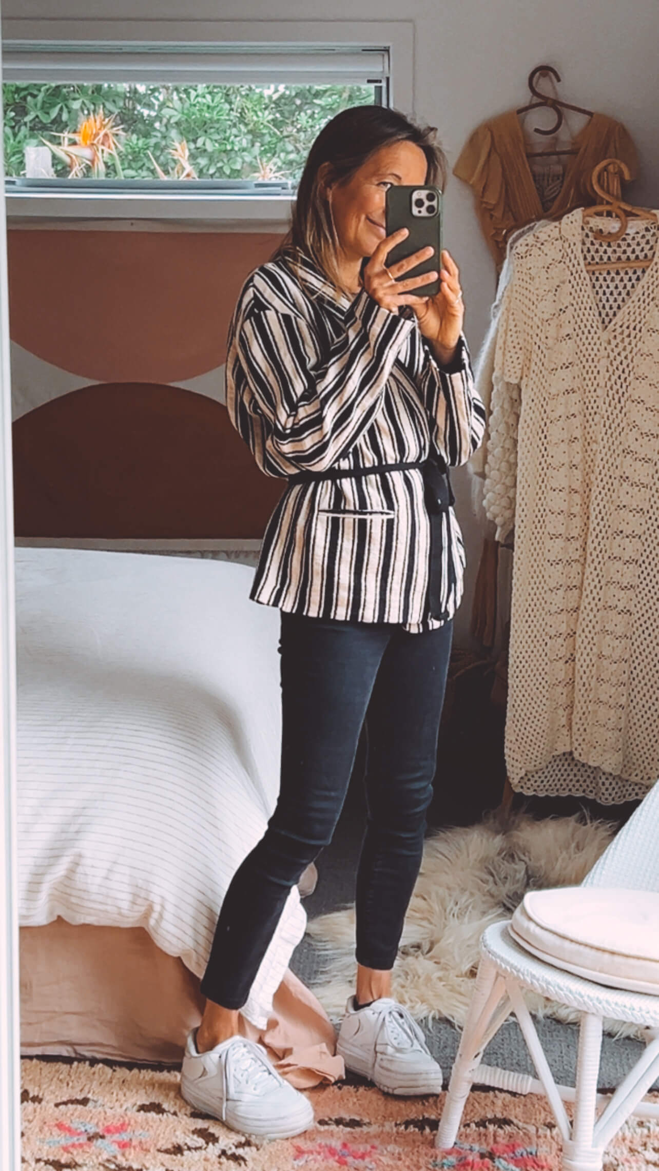 Zara Woman Striped Blazer // Large