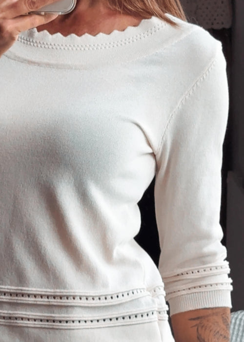 ARTIGLI // SHORT-SLEEVE SWEATER // Vanilla // Small