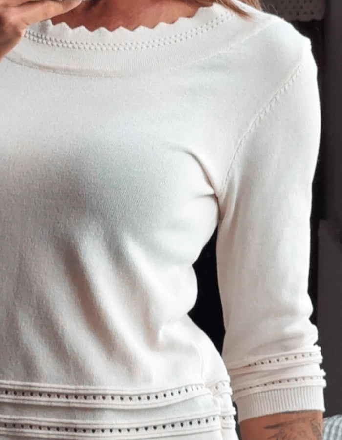 ARTIGLI // SHORT-SLEEVE SWEATER // Vanilla // Small