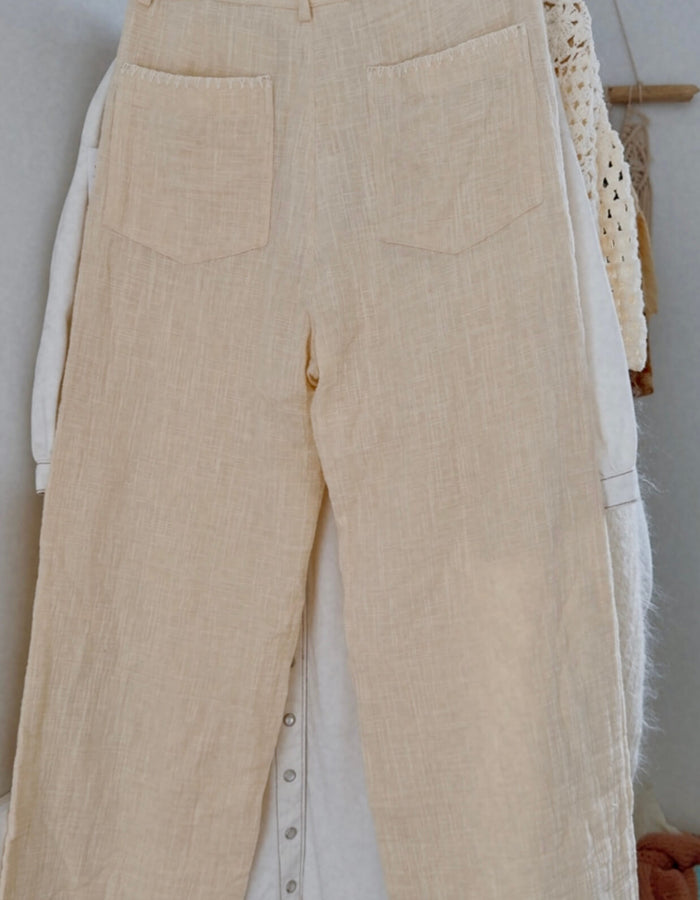 MAURIE & EVE // Palm Horizon Wide Legged Pant // Cream // BNWT // Size 8