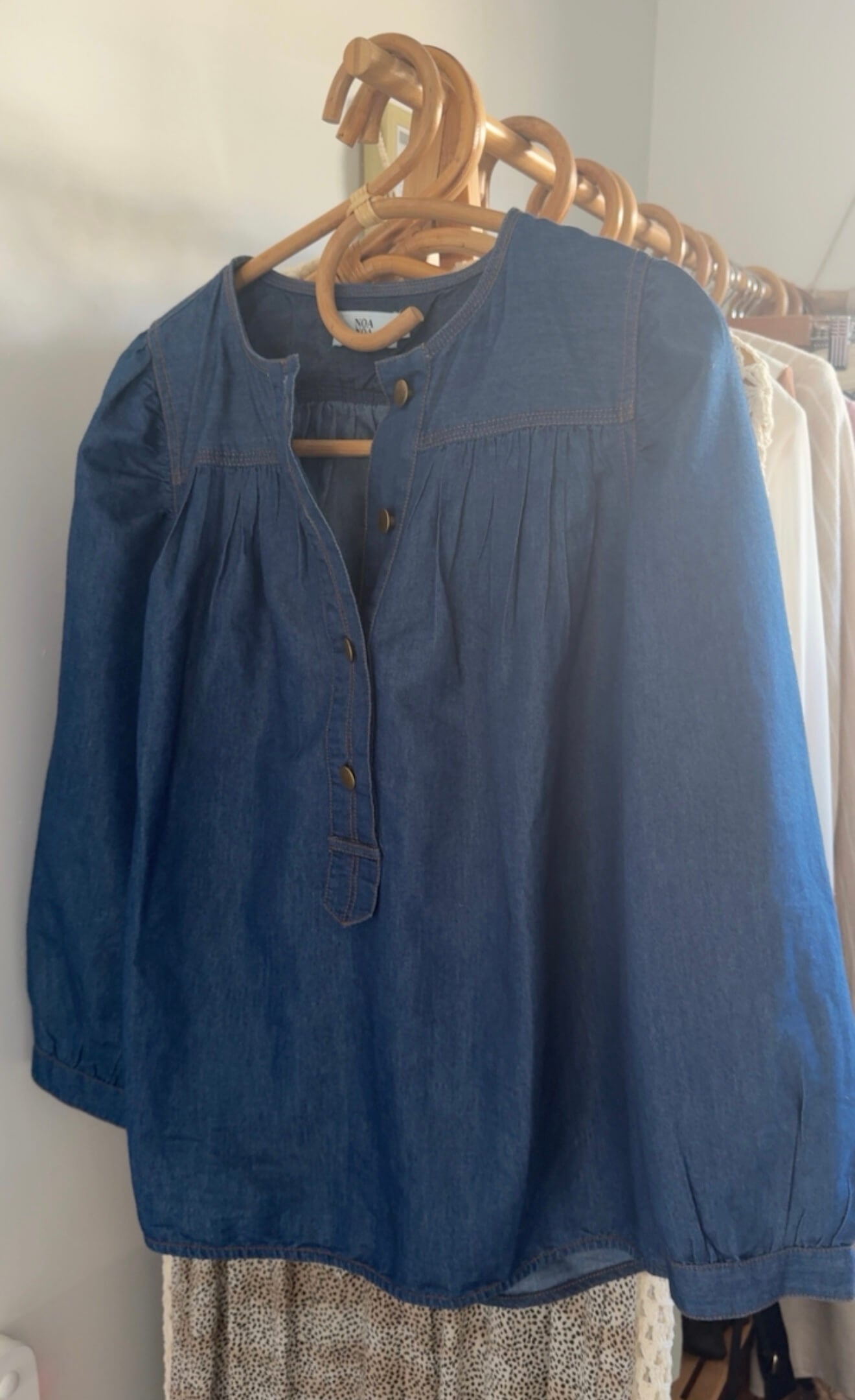 NOA NOA // Denim Balloon Blouse // Size 36