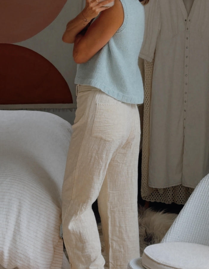 MAURIE & EVE // Palm Horizon Wide Legged Pant // Cream // BNWT // Size 8