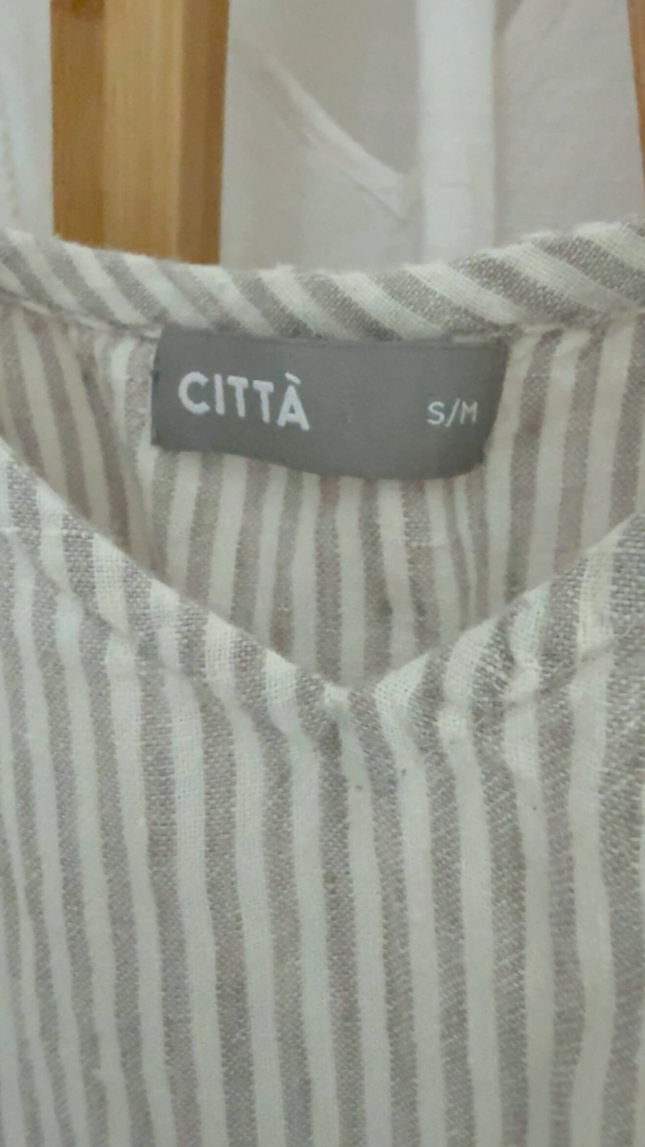 CITTA // Linen Slip // Grey Striped // S/M