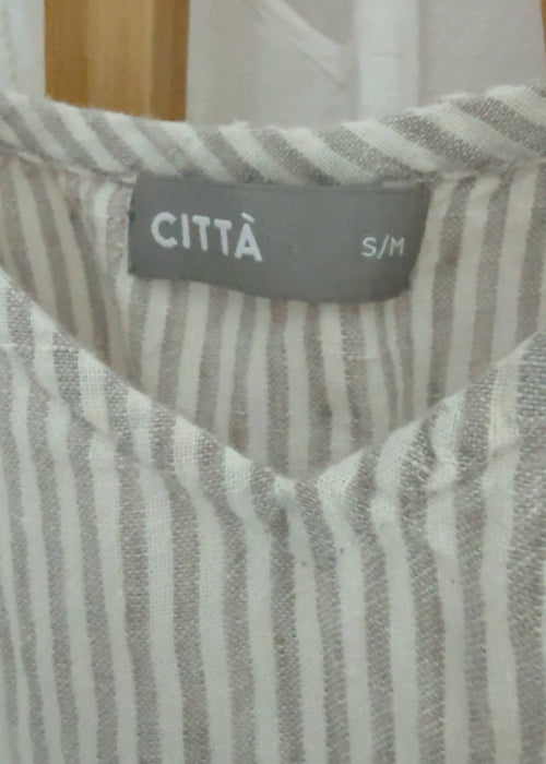 CITTA // Linen Slip // Grey Striped // S/M
