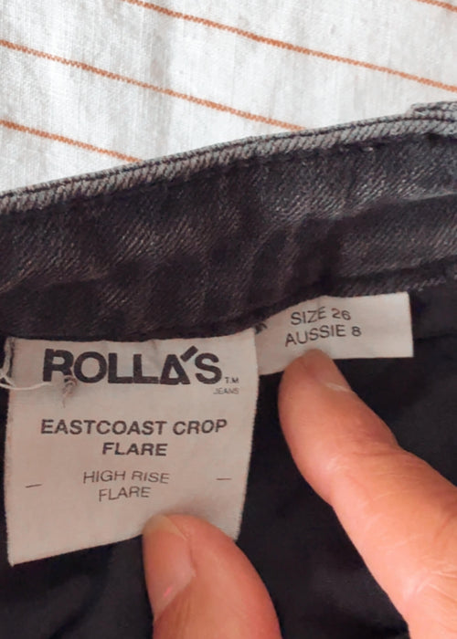 ROLLA'S // Eastcoast Crop Flare // High Rise Flare // Size 26 (AUS/NZ 8)