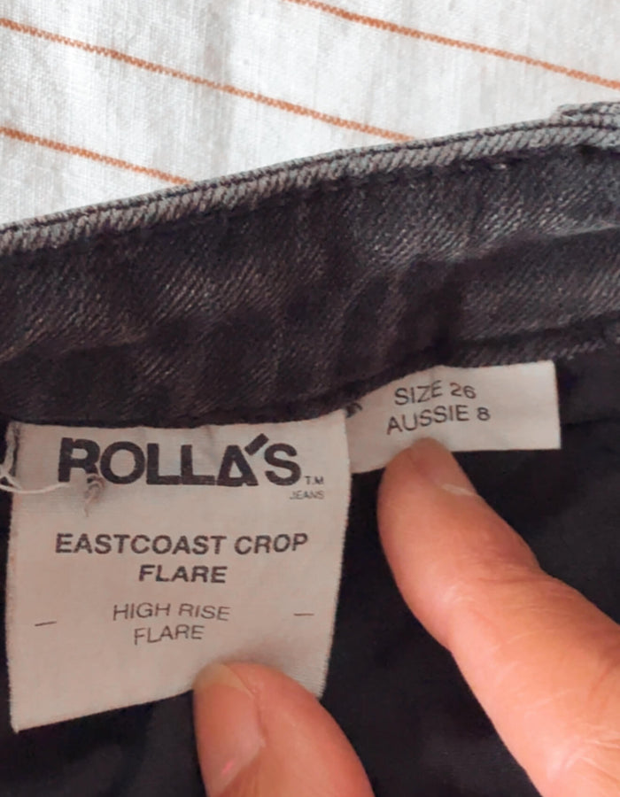 ROLLA'S // Eastcoast Crop Flare // High Rise Flare // Size 26 (AUS/NZ 8)