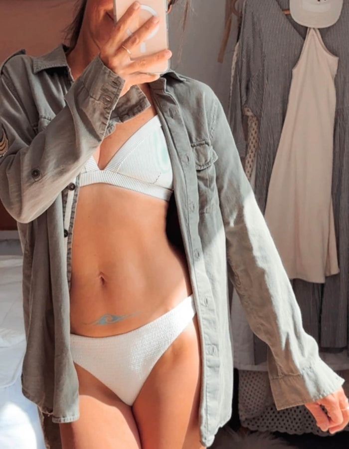 ROXY // Mountains & Waves Army Shirt // Small