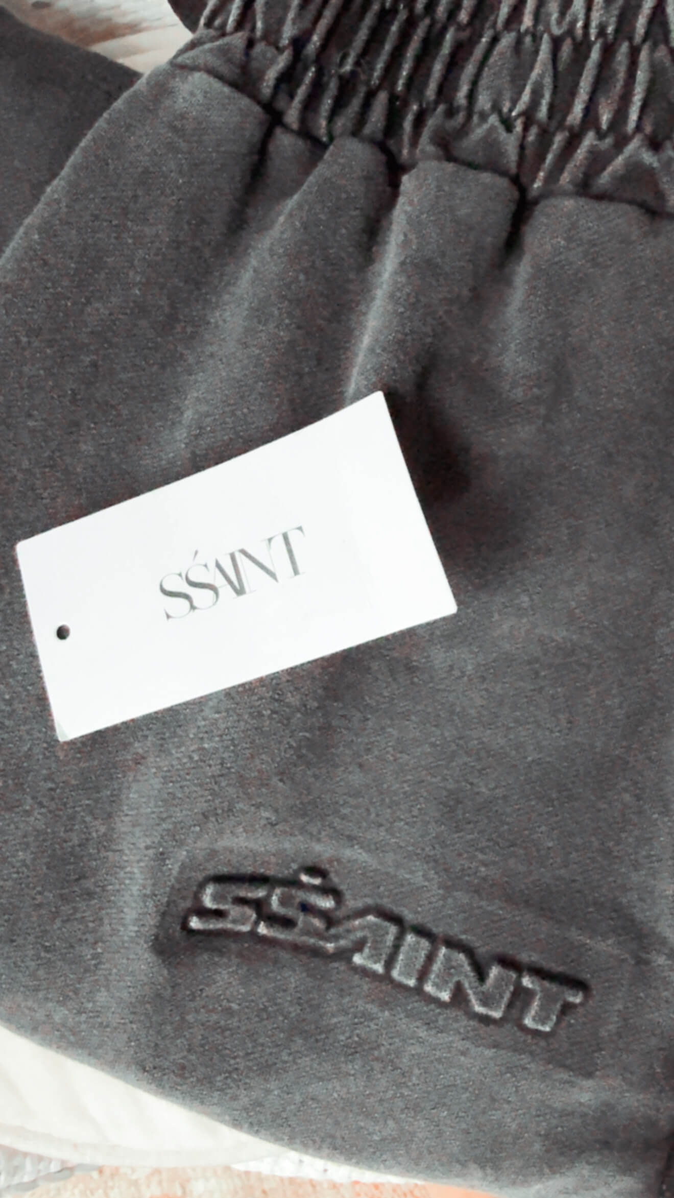 SŚAINT // ACID WASH TRACKPANT // CHARCOAL // XS/S