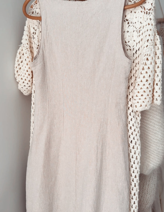 GLASSONS // Classic Mini Dress // Stone // Size 8
