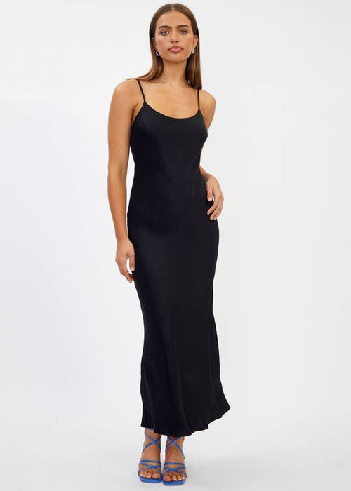 GLASSONS // Satin Slip Dress // Black // Size 10