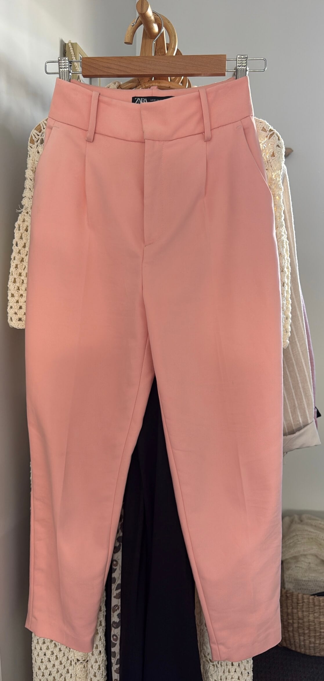 ZARA // High Waisted Tailored Pants // Coral // XS
