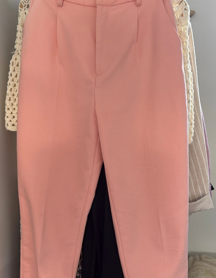 ZARA // High Waisted Tailored Pants // Coral // XS