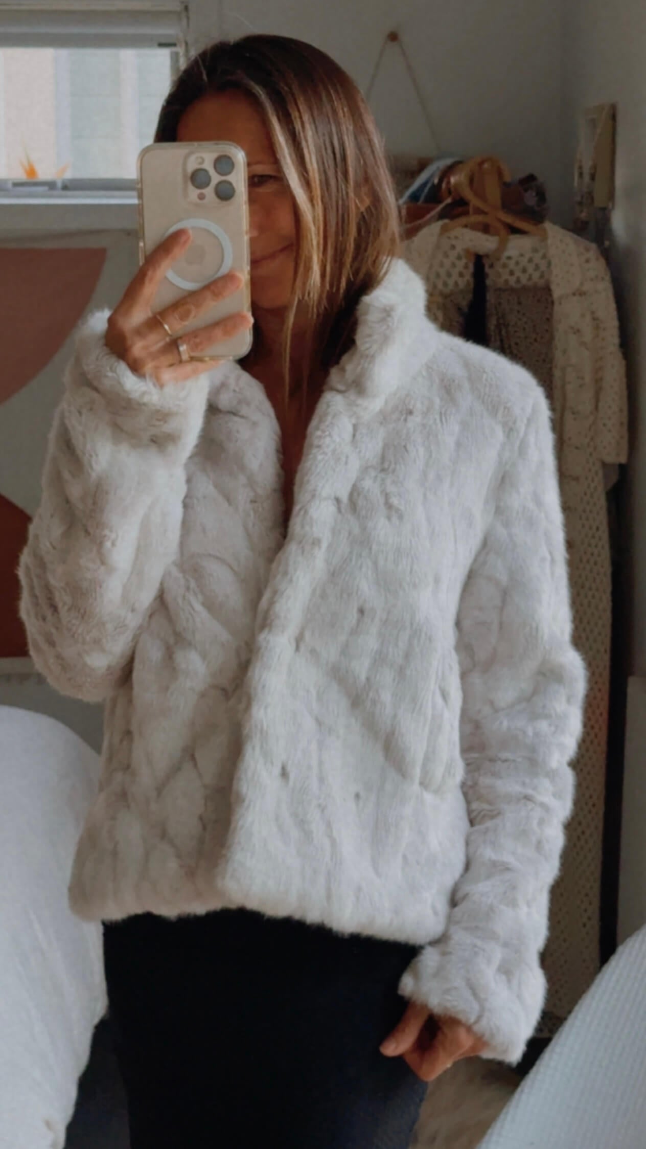 PAGANI // FAUX FUR JACKET // SILVER FOX // XS (would fit large 8)