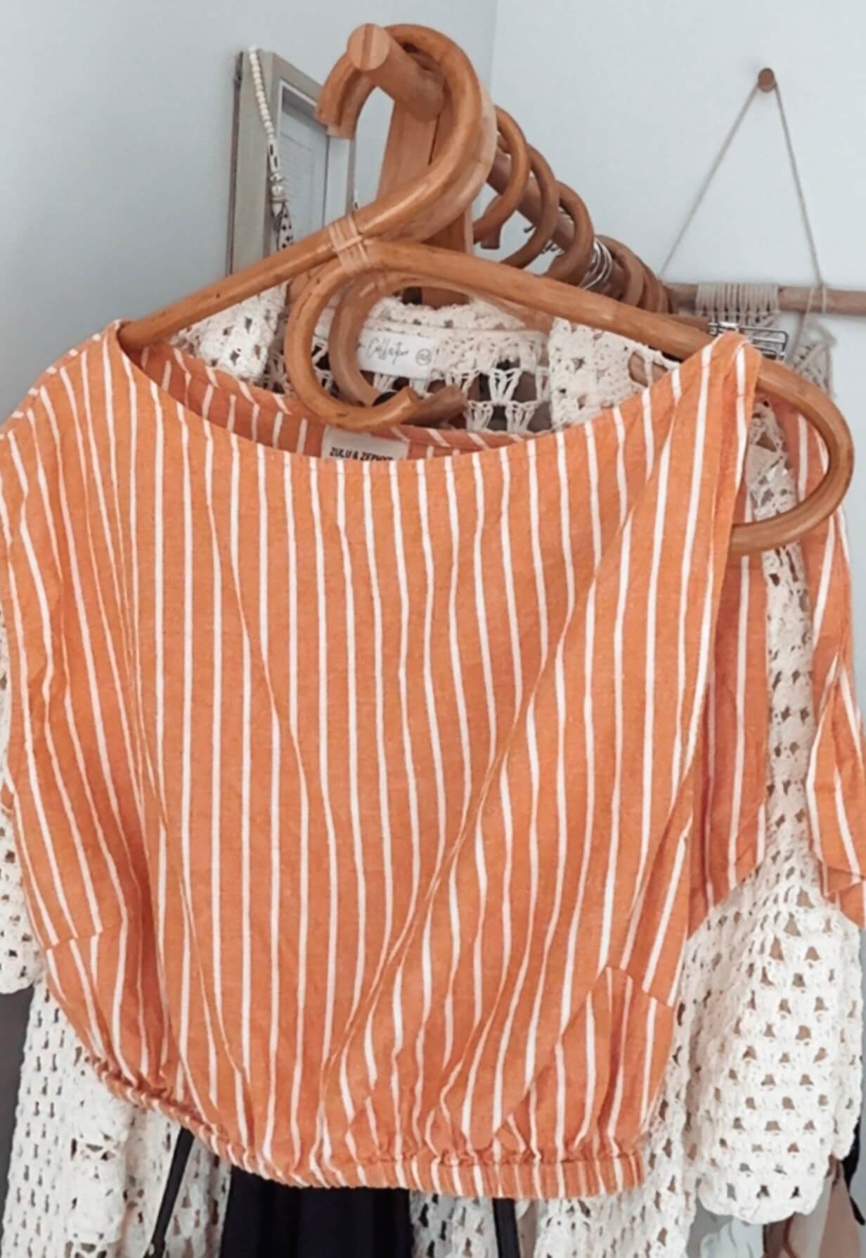 ZULU & ZEPHYR // Striped Cropped Blouse // Size 8 (US 4)