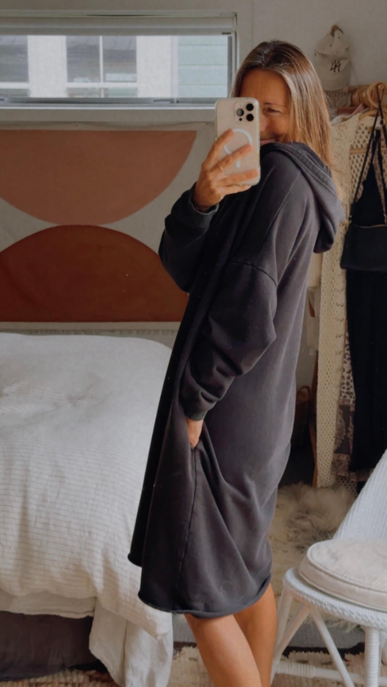STAPLE + CLOTH // Sweatshirt Dress // Black // Small
