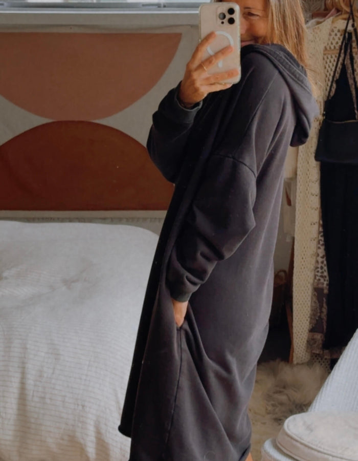 STAPLE + CLOTH // Sweatshirt Dress // Black // Small