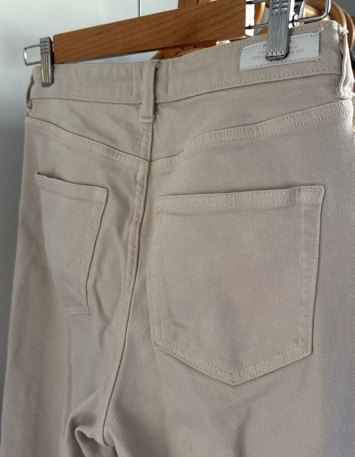 ONLY // ONLJUICY Wide Leg Jeans // Ecru // US 27/NZ 8