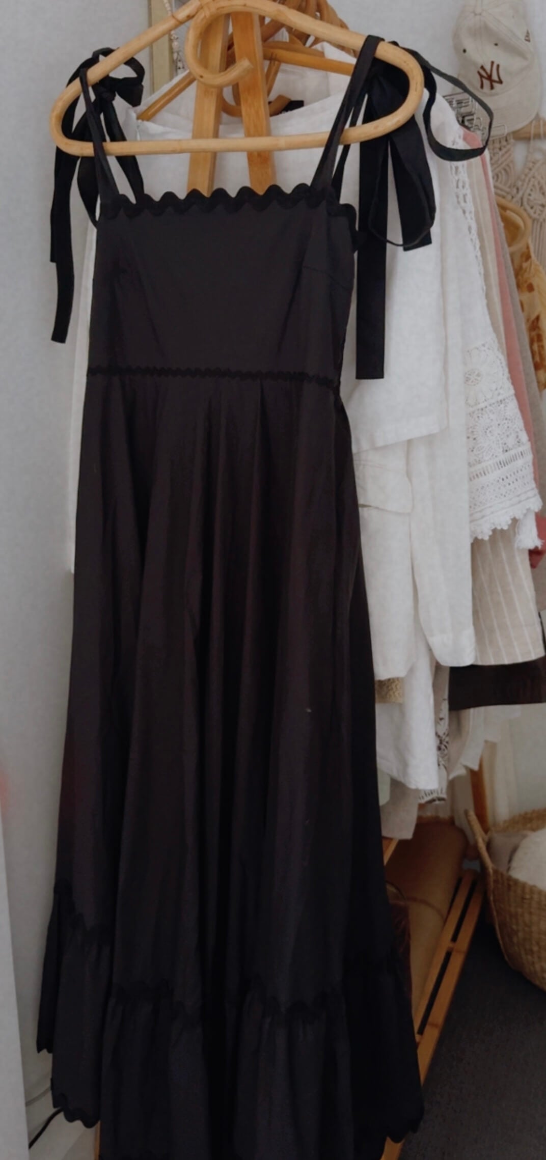 HAVEN // Brasilia Tie Maxi Dress // Black // SMALL