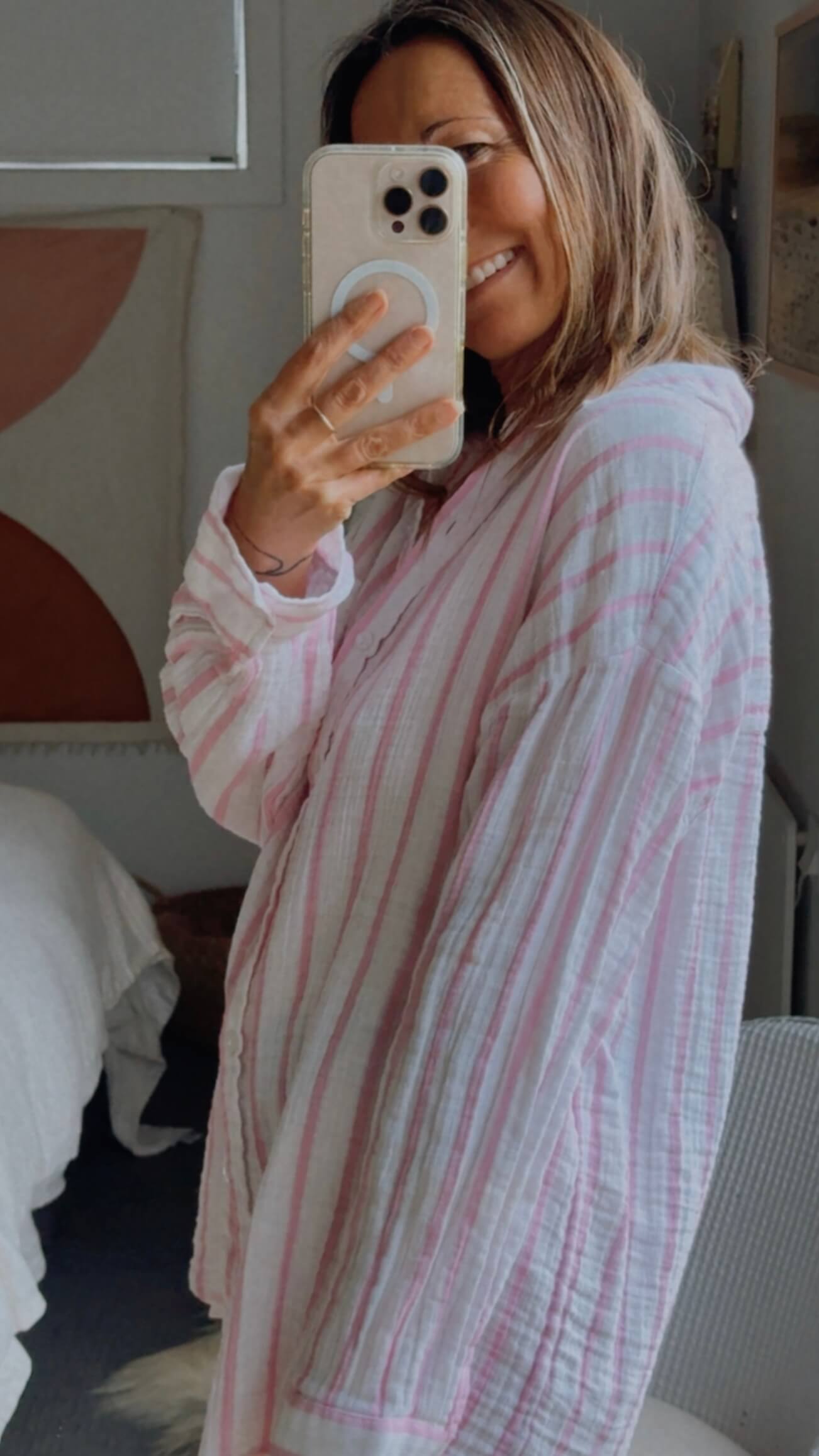 SEA LEVEL // Amalfi Beach Shirt // Pink // S/M