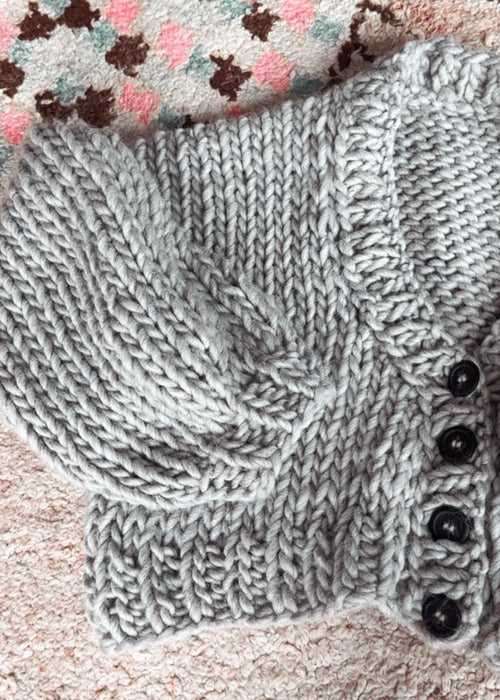 WORN + WILDER // The Basic Cardi // Silver Grey