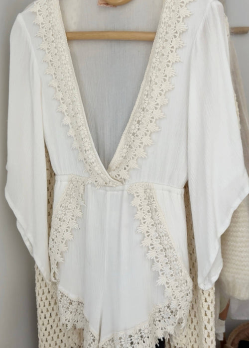 DEBBIE DABBIE // by ANGEL BIBA // Boho Playsuit // Size 6