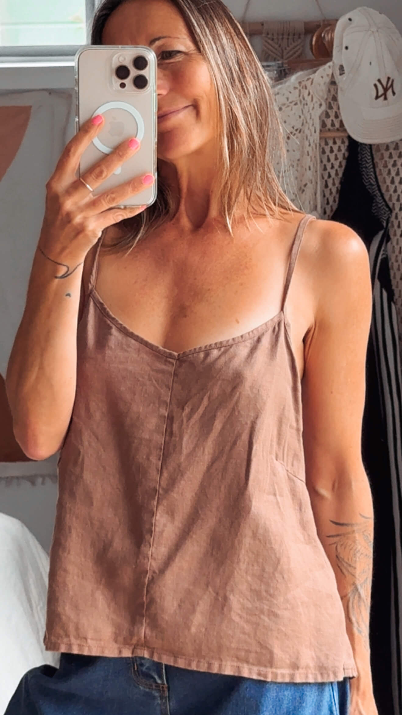 LUNA & ROSE Jenny Singlet // Cocoa // Medium