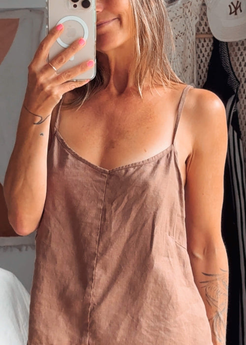LUNA & ROSE Jenny Singlet // Cocoa // Medium