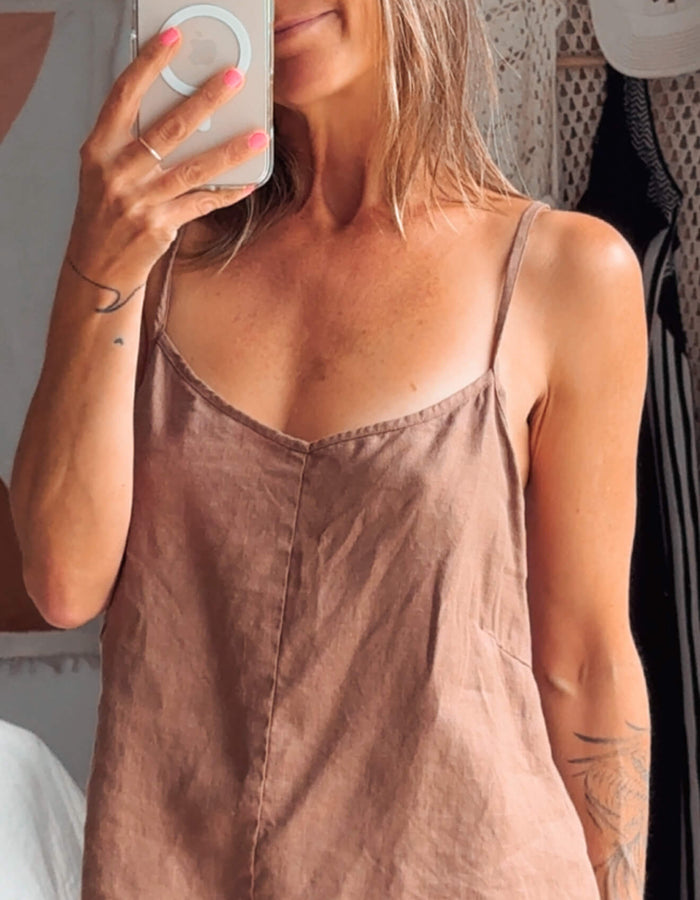 LUNA & ROSE Jenny Singlet // Cocoa // Medium