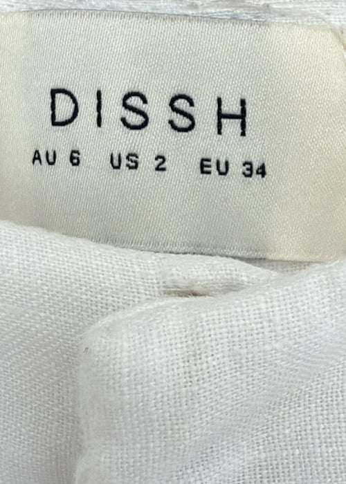 DISSH // Norah White Linen Pants // White // Size 6