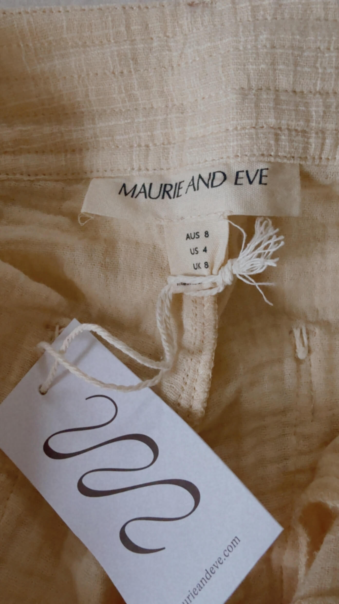 MAURIE & EVE // Palm Horizon Wide Legged Pant // Cream // BNWT // Size 8