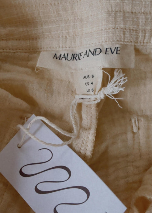MAURIE & EVE // Palm Horizon Wide Legged Pant // Cream // BNWT // Size 8