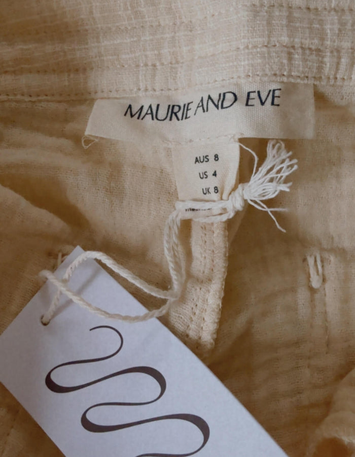 MAURIE & EVE // Palm Horizon Wide Legged Pant // Cream // BNWT // Size 8