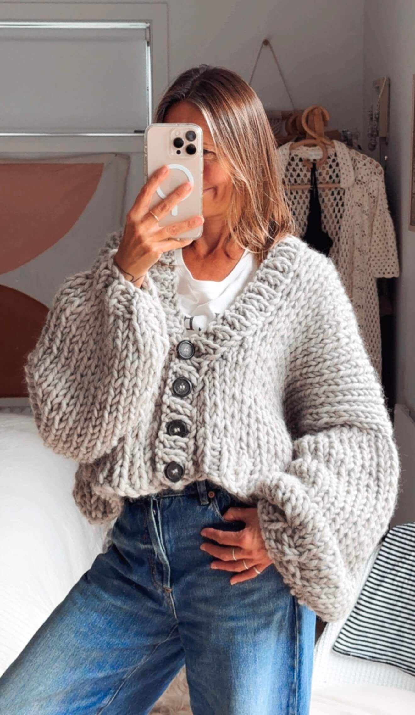 WORN + WILDER // The Basic Cardi // Silver Grey