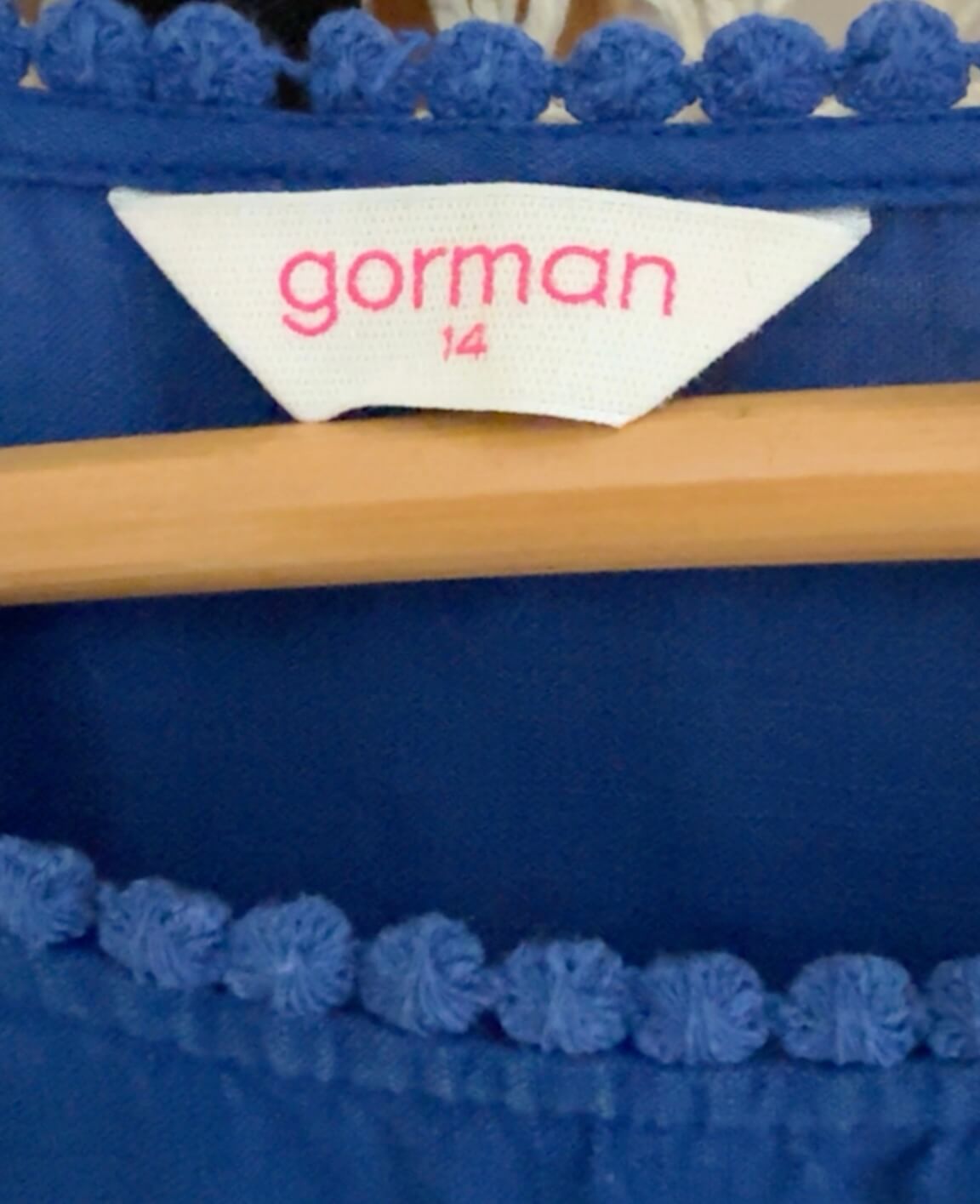 GORMAN //  Bungalow Dress // Royal Blue // Size 14