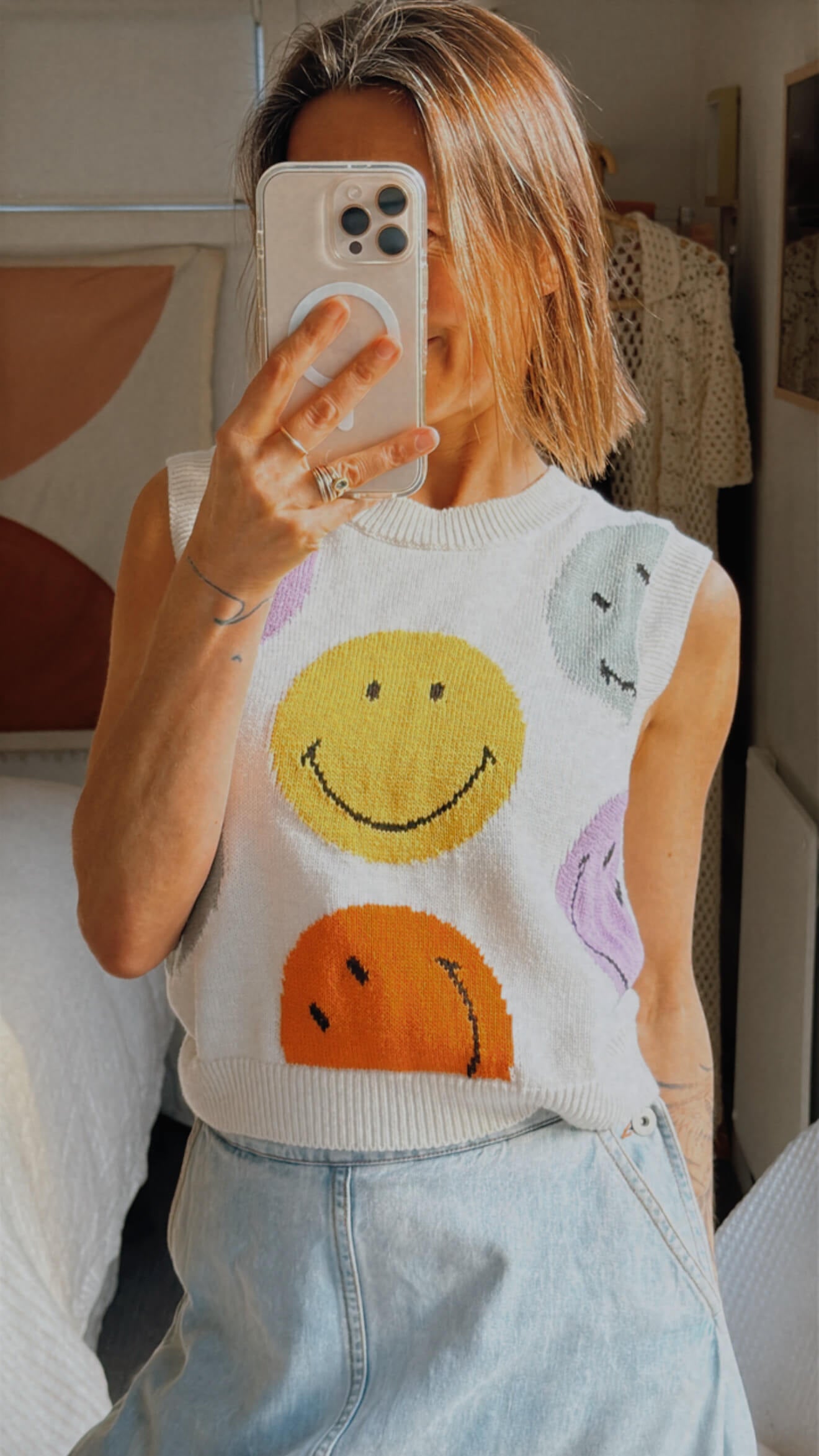 H&M X SMILEY VEST // MEDIUM
