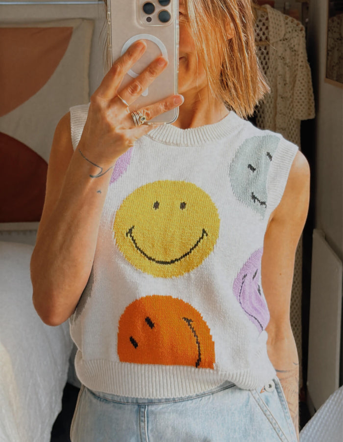 H&M X SMILEY VEST // MEDIUM