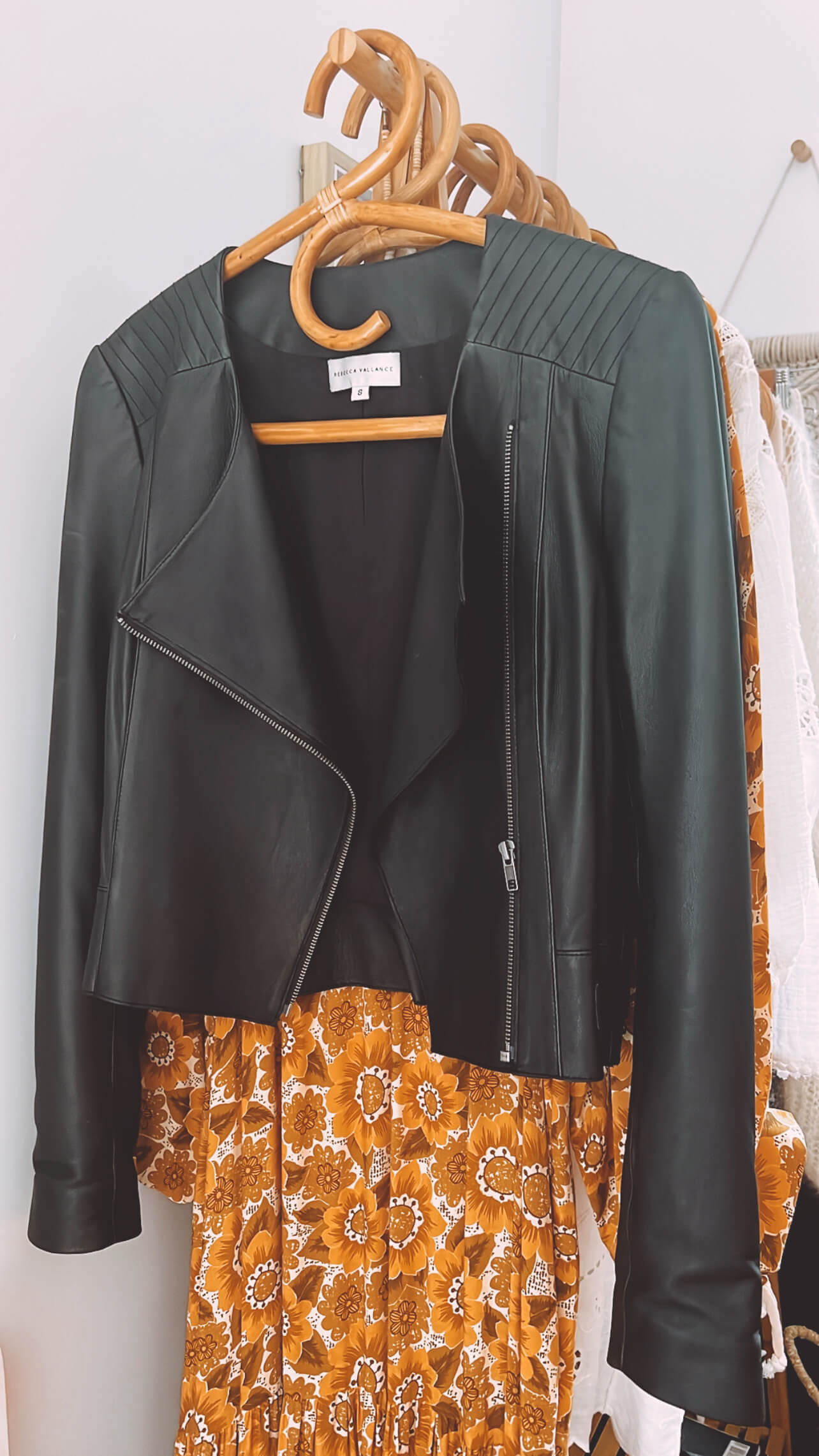 Rebecca Vallance Leather Jacket // Size 8