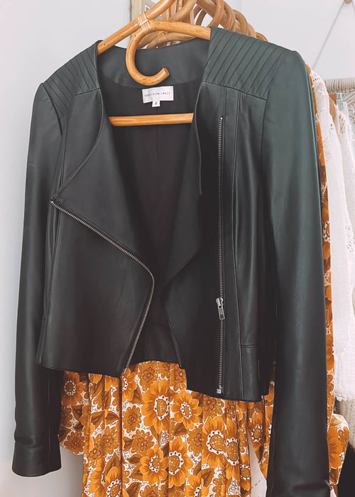 Rebecca Vallance Leather Jacket // Size 8