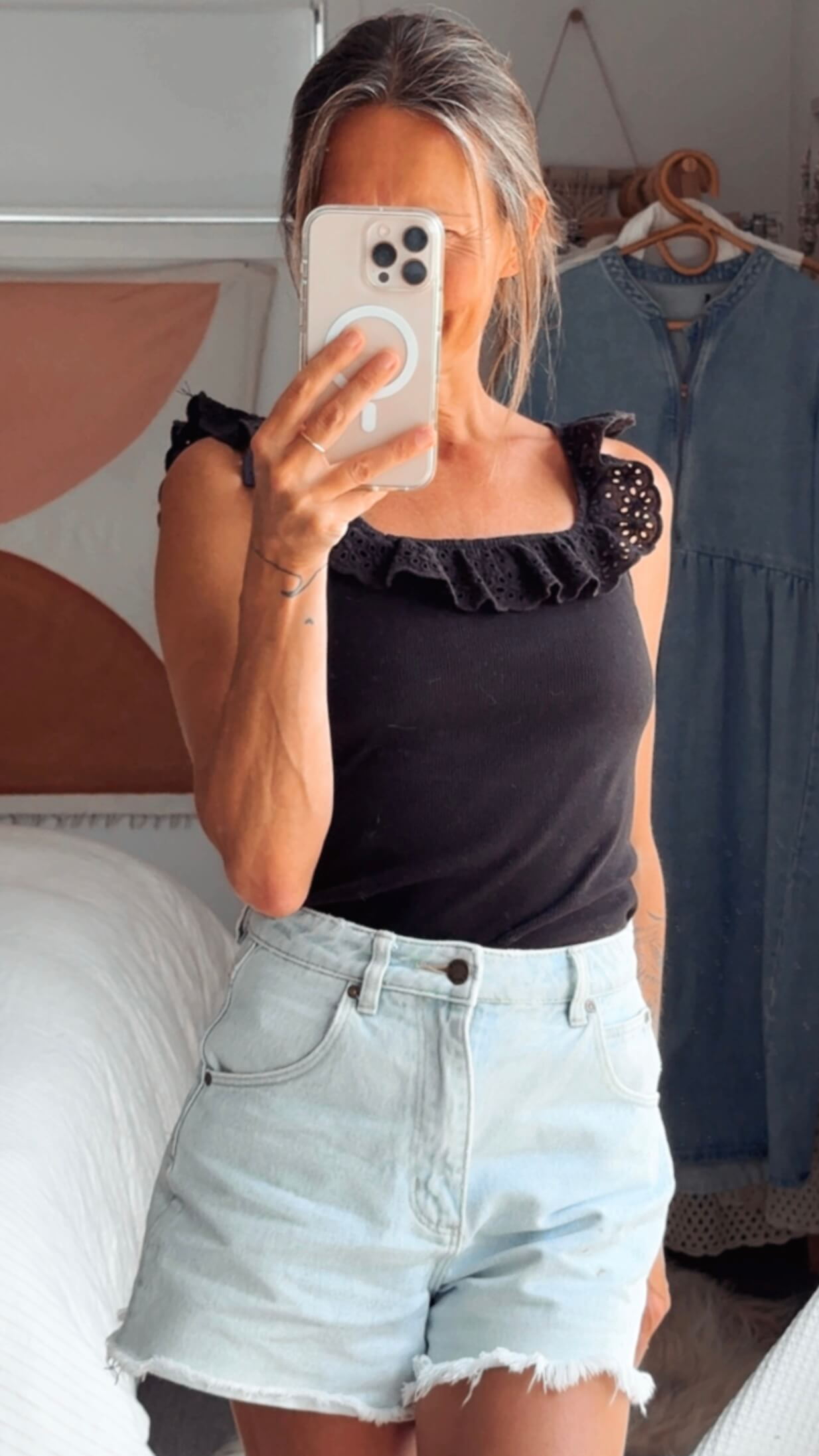 H&M // Black Cotton Cami // Small